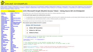 
                            9. C# Microsoft Graph OAuth2 Access Token - Using Azure AD v2.0 ...