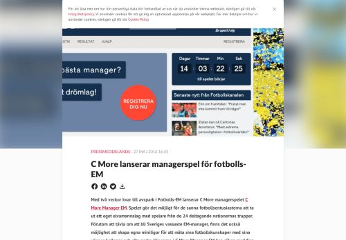 
                            10. ​C More lanserar managerspel för fotbolls-EM - C More Entertainment ...