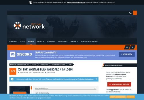 
                            10. [C#, PHP] Woltlab Burning Board 4 C# Login - Native-Network.net