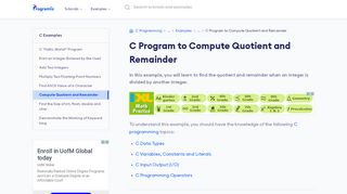 
                            10. C Program to Compute Quotient and Remainder