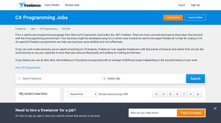 
                            6. C# Programming Jobs for October 2018 | Freelancer - Page 1053180