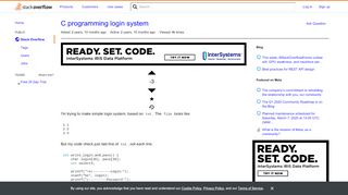 
                            3. C programming login system - Stack Overflow