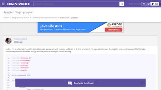 
                            3. c++ - Register / login program | DaniWeb