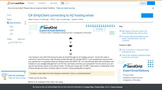 
                            11. C# SmtpClient connecting to A2 hosting email - Stack Overflow