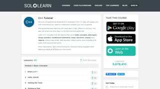 
                            2. C++ Tutorial | SoloLearn: Learn to code for FREE!