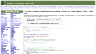 
                            1. C# UWP/WinRT SSH Tunnel for Database Connection (such as ADO ...