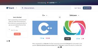 
                            10. C++ vs SoloLearn detailed comparison as of 2019 - Slant