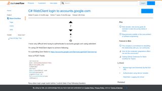 
                            8. C# WebClient login to accounts.google.com - Stack Overflow