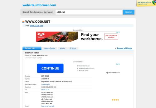 
                            3. c009.net at WI. Important Notice - Website Informer