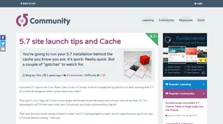 
                            10. c5Hub :: 5.7 site launch tips and Cache