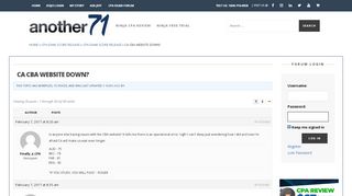 
                            8. CA CBA website down? - CPA Exam Review | Another71.com