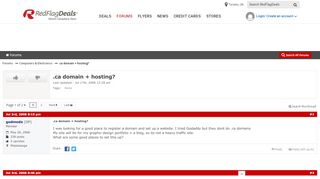 
                            10. .ca domain + hosting? - RedFlagDeals.com Forums