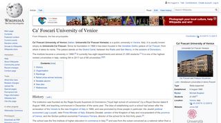 
                            11. Ca' Foscari University of Venice - Wikipedia