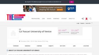 
                            6. Ca' Foscari University of Venice World University Rankings | THE