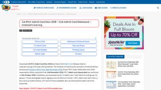 
                            12. CA IPCC Admit Card Nov 2018 - ICAI Admit Card Released - icaiexam ...