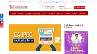 
                            11. CA IPCC Application Form May 2019- Fill Exam Form Online - VSI