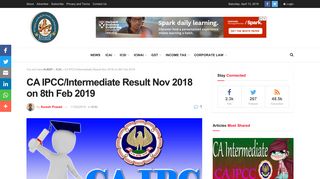 
                            11. CA IPCC/Intermediate Result Nov 2018 on 8th Feb 2019 - AUBSP