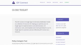 
                            11. CA SSO Toolkit Single Sign-On | SiteMinder | IDF Connect