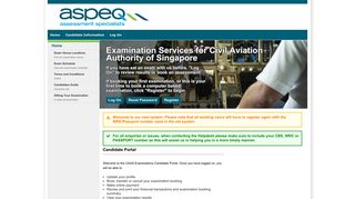 
                            1. CAAS Examination Portal - here - ASPEQ