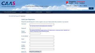 
                            10. CAAS User Registration
