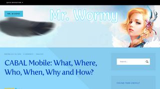 
                            5. CABAL Mobile: What, Where, Who, When, Why and How? – Mr. Wormy