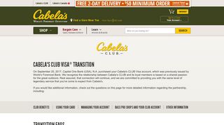 
                            8. Cabela's CLUB Transaction : Cabela's