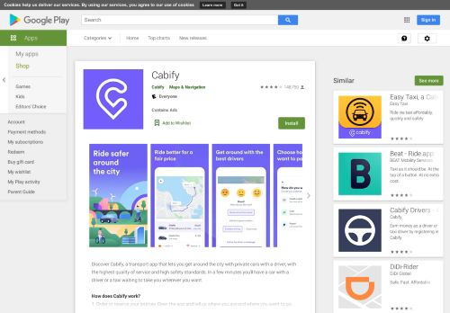 
                            10. Cabify – Apps no Google Play