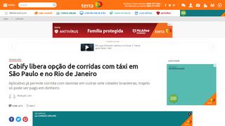 
                            10. Cabify libera opção de corridas com táxi em São Paulo e no Rio de ...