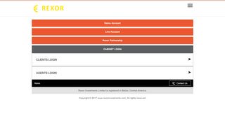 
                            1. Cabinet Login | Rexor Investments