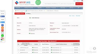 
                            5. Cable Bahamas - IP Addresses Owners World Database - Myip.ms