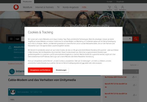 
                            4. Cable-Modem und das Verhalten von Unitymedia | Unitymedia ...