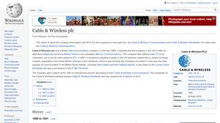 
                            9. Cable & Wireless plc - Wikipedia