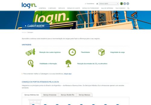 
                            1. Cabotagem - Log-In Logística Intermodal
