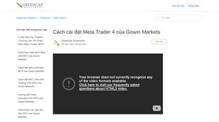 
                            2. Cách cài đặt Meta Trader 4 của Gowin Markets – Greencap Investment