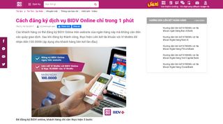 
                            9. Cách đăng ký dịch vụ BIDV Online chỉ trong 1 phút - MoMo