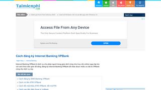 
                            10. Cách đăng ký Internet Banking VPBank, thanh toán trực tuyến ngân ...