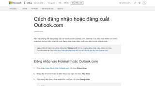 
                            9. Cách đăng nhập hoặc đăng xuất Outlook.com - Outlook - Office Support