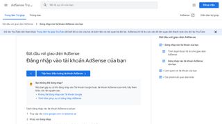 
                            3. Cách đăng nhập tài khoản AdSense của bạn - AdSense Trợ giúp