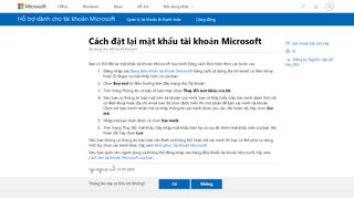 
                            10. Cách đặt lại mật khẩu tài khoản Microsoft của bạn - Microsoft Support