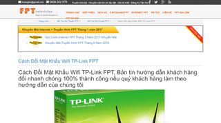 
                            6. Cách Đổi Mật Khẩu Wifi TP-Link FPT - Truyền Hình FPT