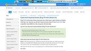 
                            13. Cách kích hoạt tài khoản Zing TV trên Smart tivi - Điện máy XANH