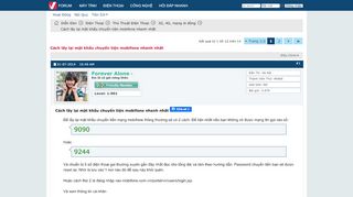 
                            3. Cách lấy lại mật khẩu chuyển tiện mobifone nhanh nhất - Vforum.vn