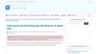 
                            10. Cách loại bỏ màn hình đăng nhập trên Windows 10 nhanh