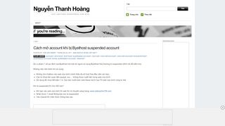 
                            10. Cách mở account khi bị Byethost suspended account | Nguyễn Thanh ...