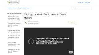 
                            3. Cách tạo tài khoản Demo trên sàn Gowin Markets – Greencap ...