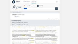 
                            5. caches - Deutsch-Übersetzung – Linguee Wörterbuch