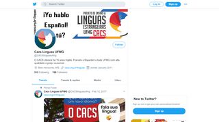 
                            8. Cacs Línguas UFMG (@CACSlinguasufmg) | Twitter