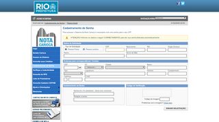 
                            2. Cadastramento de Senha - Nota Carioca - Prefeitura do Rio