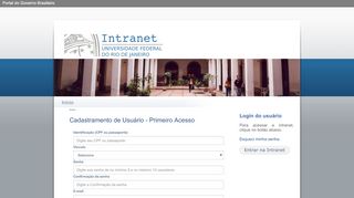 
                            6. Cadastramento de Usuário - Primeiro Acesso | Intranet UFRJ