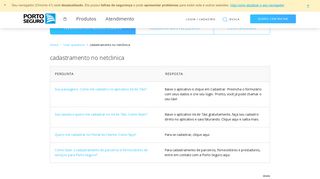 
                            11. cadastramento no netclinica - Perguntas mais frequentes - Porto Seguro